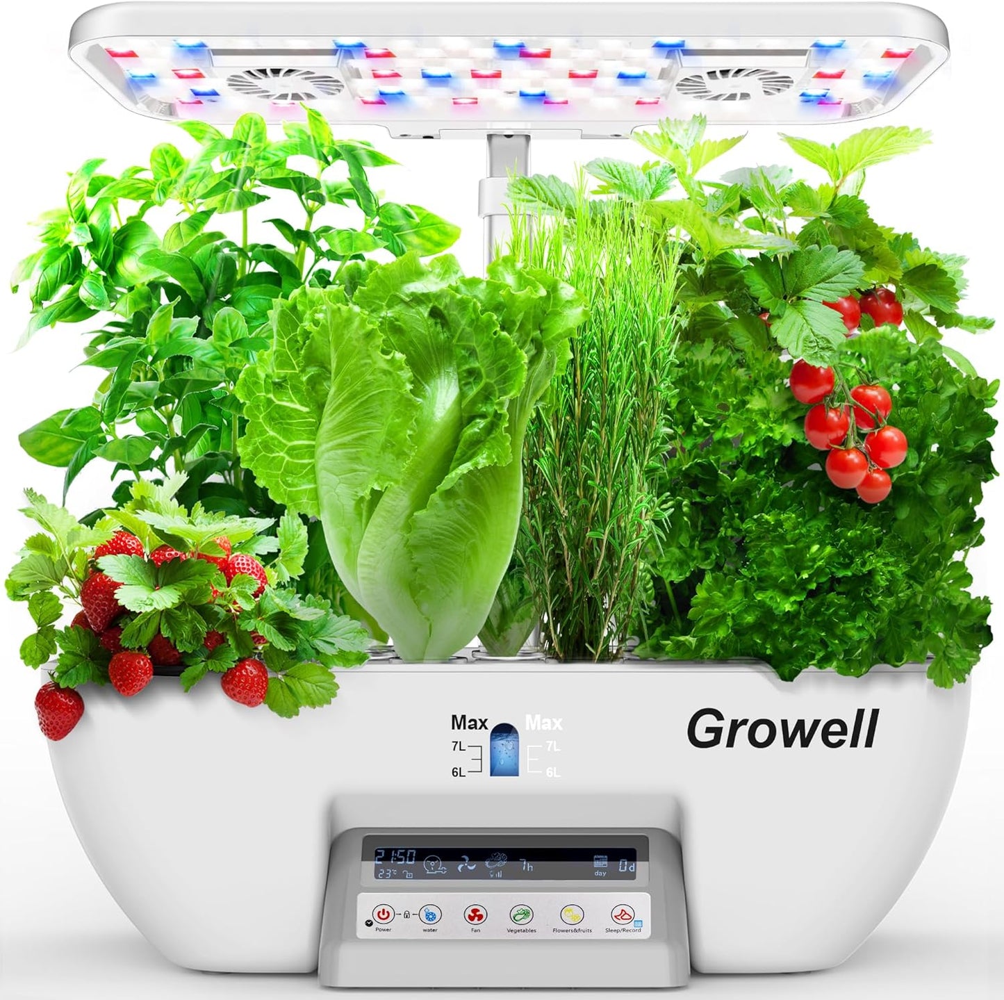 Hydroponics Growing System Kit, 16 Pods Indoor Garden with 28W Full Spectrum LED Grow Light