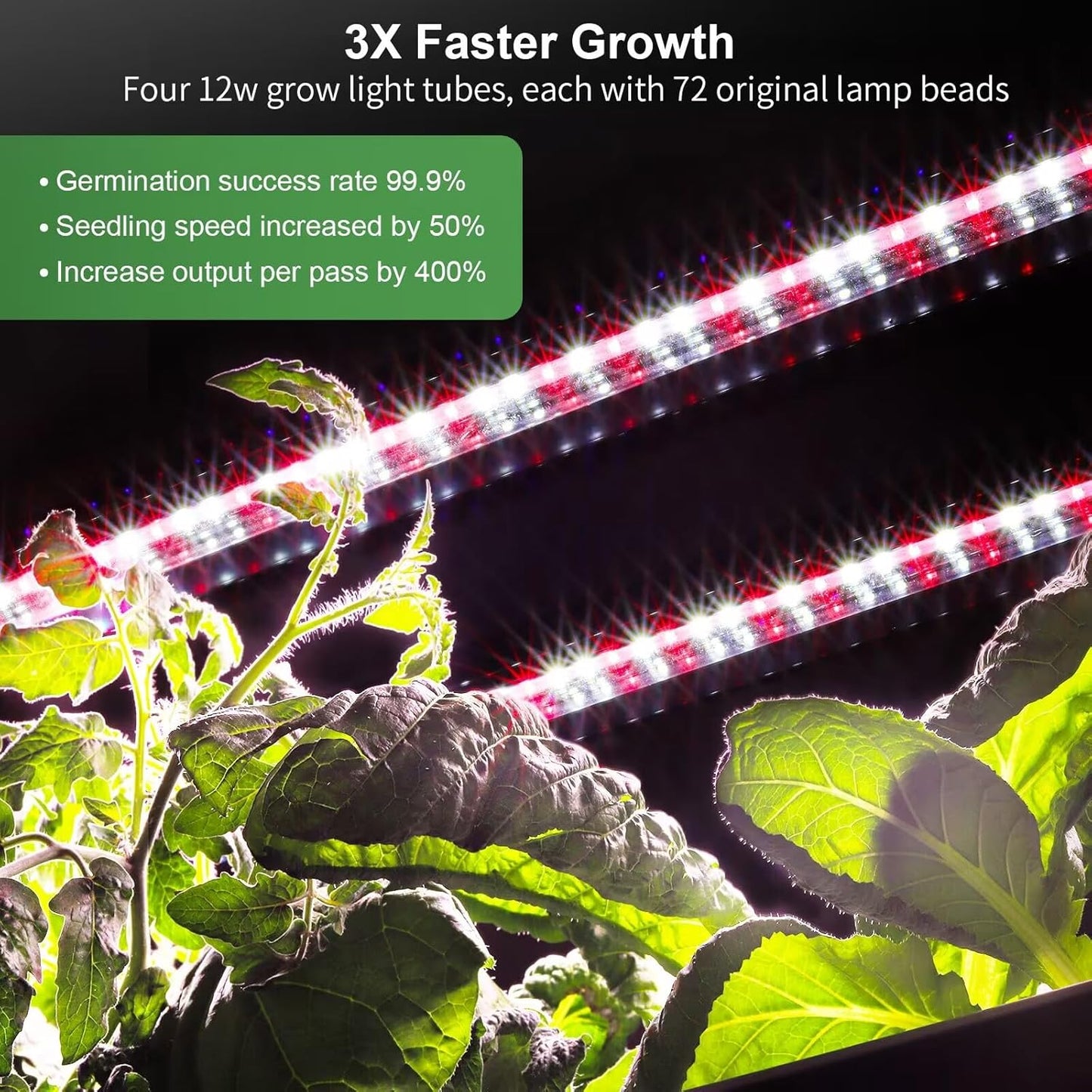HS03 Hydroponics Growing System Kit, 60 Pods Vertical Indoor Garden with LED Grow Light