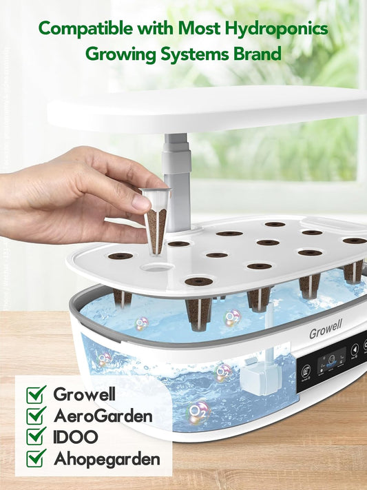 Grow Sponges 120 Pack, Seed Pods Replacement Compatible with Aerogarden and Others, Hydroponic Sponges for Indoor Growing Systems