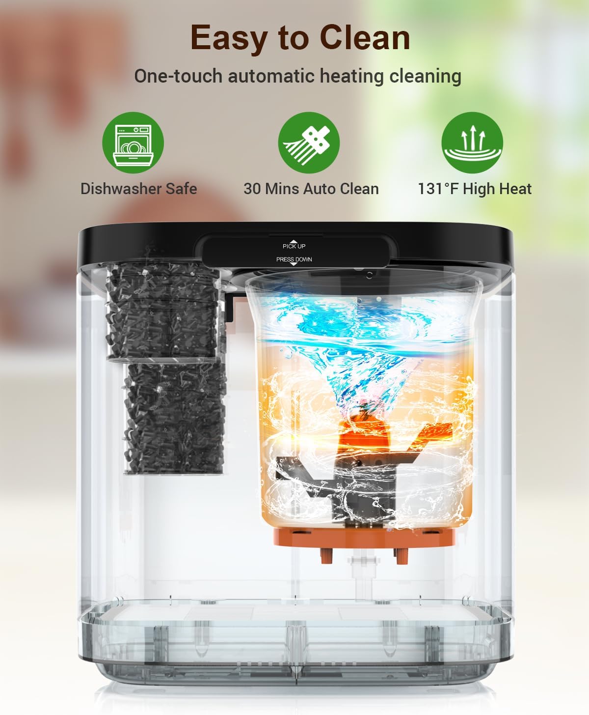 4L Electric Composter for Kitchen, Smart Odorless Compost Bin with 2 Carbon Filters