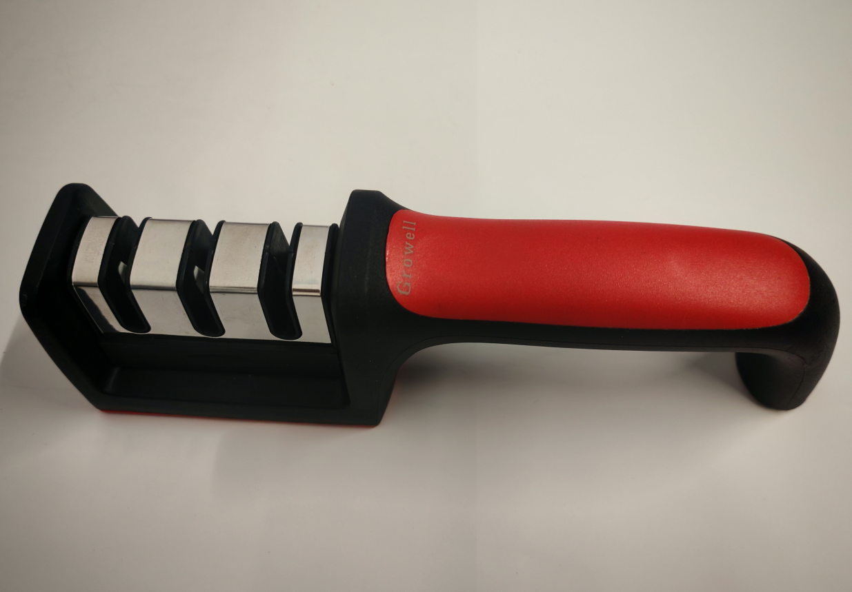3-Stage Knife Sharpener for Kitchen Knives, Precision Sharpening Rod with Coarse, Medium, Fine & Honing Stages