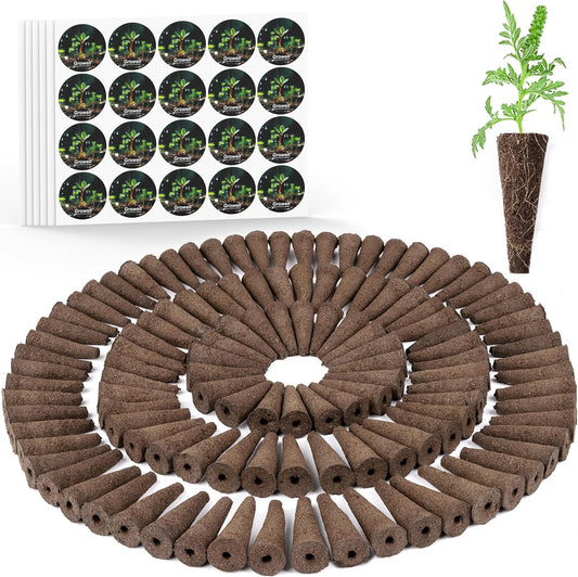 240 Pcs Hydroponic Pods Kit, 120 Pcs Grow Sponges with 120 Pcs Pod Labels Compatible with Aerogarden and Others Brand, Seed Pod Starter Kit for Hydroponics Growing System