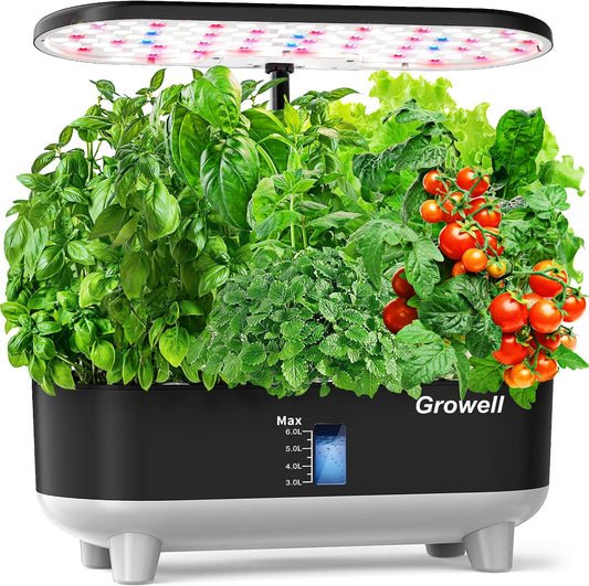 Hydroponics Growing System Kit, 16 Pods Indoor Garden with 28W Full Spectrum LED Grow Light
