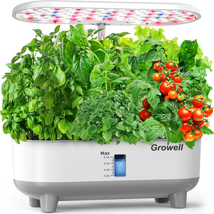 Hydroponics Growing System Kit, 16 Pods Indoor Garden with 28W Full Spectrum LED Grow Light