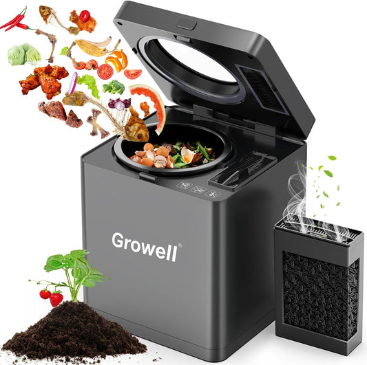 Electric Composter for Kitchen, Smart Composter Indoor Electric with Activated Carbon Filter