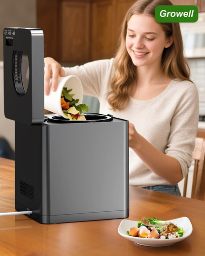 Electric Composter for Kitchen, Smart Composter Indoor Electric with Activated Carbon Filter