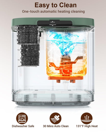 4L Electric Composter for Kitchen, Smart Countertop Compost Bin with Visible Window,Odorless & Low Noise, Auto-Cleaning,Turn Food Waste into Fertilizer, Food Waste Compost Indoor Machine, EC01